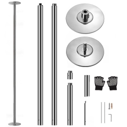 SERENELIFE Professional Spinning Dance Pole, 45MM Portable Exercise Pole for Fitness – Durable Steel Build, Anti-Rust Finish, Suitable for Home