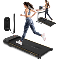 SERENELIFE Walking Pad Treadmill \w Remote Control, 0.6 – 8.7 Mph Smart Speed Control, Walking Mat, Under Desk Treadmill for Home Office, Shock