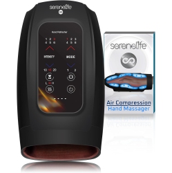 SERENELIFE Hand Massager With Heat And Compression, Cordless Comfort Auto-Roller Kneading Massage With Airbags, 6 Modes 6 Intensities