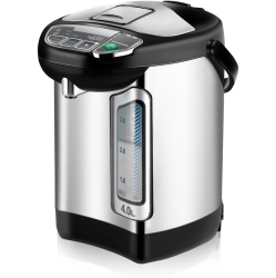 NUTRICHEF Electric Water Boiler And Warmer - 4L/4.2Qt Stainless Steel Electric Hot Water Dispenser W/rotating Base, Auto Shut Off, Safety Lock