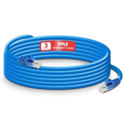 PYLE Rj45 Cat6 Utp Ethernet Cable - Universal Connectivity 10 Ft LAN Cable for PCs, Computer Servers, Printers, Routers, Switch Boxes, Network Media