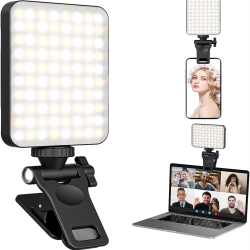 YOULIGHTS Rechargeable Selfie Light, Clip Fill Light for Phone Laptop Tablet Portable Light for Video Conference Live Streaming Zoom Call Makeup
