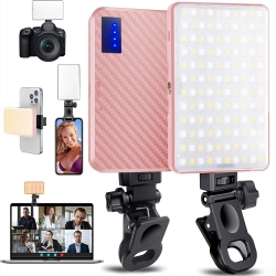 YOULIGHTS 168 Led Rechargeable Selfie Light & Phone Light Clip for Iphone, Phone Light \w Adjustable Brightness, Perfect for Selfies, Live Streaming &