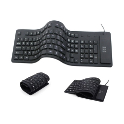 GREEN SCENIC 109 Silicone Waterproof And Dustproof Computer Folding Soft Keyboard Silent Keyboard Can Be Rolled Up At Will, Easy to Carry