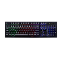 GREEN SCENIC Wired Backlit Computer Keyboard USB Illuminated Suspension - In Black