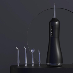 GREEN SCENIC Portable Waterproof Electric Water Flosser Household Oral Cleaning Water Flosser Spray Teeth Cleaning（Black）