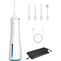 GREEN SCENIC Cordless Advanced Dental Flosser for Teeth \w 4 Jet Tips And Multiple Modes Ipx7 Waterproof Portable Rechargeable Electric Tooth Powder