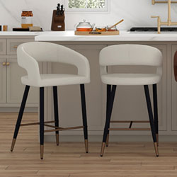 !NSpire Crimson Contemporary Counter Height Barstool - Set of 2 - Beige