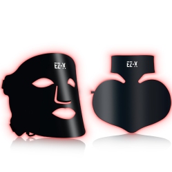 EZ-X Pro Light Mask Full Set - Near Infra & Light Therapy for Face, Neck & Chest - Extra Power - 240 Leds - Wireless Led Face Mask for Anti Aging