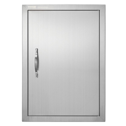 VEVOR 17W X 24H Inch Bbq Access Door, Single Outdoor Kitchen Door, Stainless Steel Flush Mount Door, Wall Vertical Door \w Handle, for Bbq Island