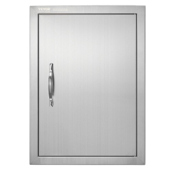 VEVOR 16W X 22H Inch Bbq Access Door, Single Outdoor Kitchen Door, Stainless Steel Flush Mount Door, Wall Vertical Door \w Handle, for Bbq Island