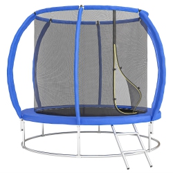SOOZIER 8Ft Trampoline Outdoor, Astm Certified Recreational Trampoline Rebounder \w Galvanized Circular Base, Enclosure Net, Ladder And Safety