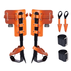 VEVOR 1 Pair Alloy Steel Climbing Spurs, 350Lbs Load Capacity Tree Climbing Gear \w Straps And Spike Protectors, Arborist Equipment for Climbers