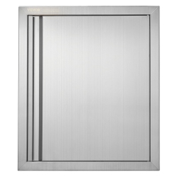 VEVOR 18W X 21H Inch Bbq Access Door, Single Outdoor Kitchen Door, Stainless Steel Flush Mount Door, Wall Vertical Door \w Recessed Handle, for Bbq