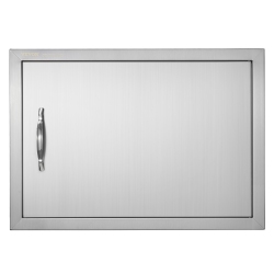 VEVOR 24W X 17H Inch Bbq Access Door, Single Outdoor Kitchen Door, Stainless Steel Flush Mount Door, Wall Vertical Door \w Handle, for Bbq Island