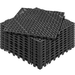 VEVOR 12 Pack Modular Interlocking Cushion, 12" X 12" Splicing Drainage Mats, Soft Pvc Interlocking Drainage Floor Tiles, Non-Slip Drainage Holes
