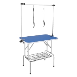 VEVOR 36"x24" Pet Grooming Table Two Arms \w Clamp, Foldable Pets Grooming Stand for Medium And Small Dogs, Free No Sit Haunch Holder \w Grooming