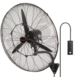 VEVOR 30 Inch Wall-Mount Misting Fan, 3-Speed High Velocity Max. 9500 Cfm, Waterproof Oscillating Industrial Wall Fan, Commercial Or Residential For
