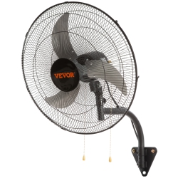 VEVOR 20 Inch Wall Mount Fan, 3-Speed High Velocity Max. 4650 Cfm Oscillating Industrial Wall Fan, Commercial Or Residential for Warehouse