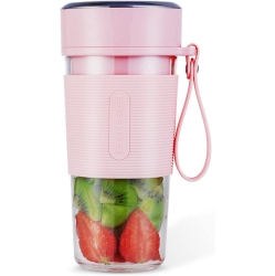 GREEN SCENIC Portable Blender Electric Fruit Blender Small Rechargeable USB Charging Juicer (Pink)