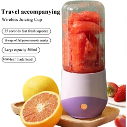 GREEN SCENIC Juicer Portable Juicer Electric Small Juicer Portable Multi-Functional Fruit Ice Crusher-Purple