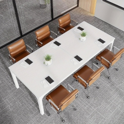 LANTINE 6.5 Ft Large Modern Seminar Meeting Table, Ideal for Office And Boardroom, Modern Seminar Meeting Table Desk for Boardroom, Meeting Room