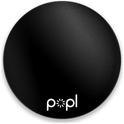POPL Digital Business Card Phone Tag Flat Circle in Black
