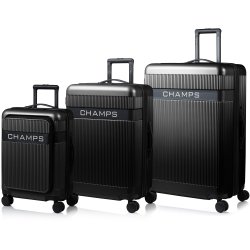 CHAMPS Onyx Ii 3-Piece Luggage Set -Black