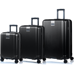 CHAMPS Marquis 3-Piece Luggage Set-Black