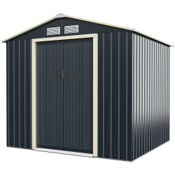 GYMAX Outdoor Tool Storage Shed Large Utility Storage House W/ Sliding Door