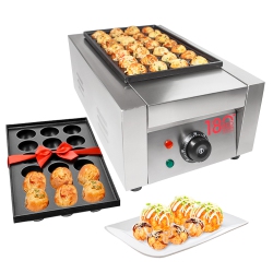 ALDKITCHEN A-T606 Takoyaki Grill | Electric Takoyaki Machine | 28 PCs | Nonstick Molds | Stainless Steel | 110V