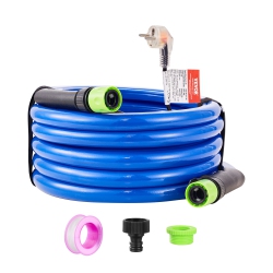 VEVOR 15Ft Heated Water Hose for Rv, Heated Drinking Water Hose Antifreeze to -45°F, Automatic Self-Regulating, 5/8" I.d. \w 3/4" Ght Adapter, Lead