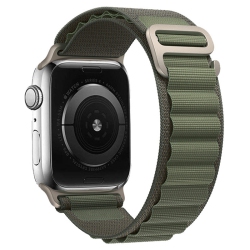 PANDACO Nylon Loop Watch Strap for Apple Watch 38MM / 40MM / 41MM / 42MM (10Th Gen) In Green