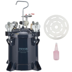VEVOR 10L/2.5Gal Spray Paint Pressure Pot Tank, 70Psi Max Air Paint Pressure Pot, Metal Rack And Leak Repair Sealant for Industry Home Decor