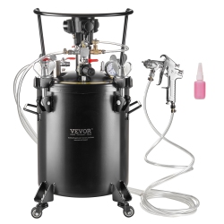 VEVOR 30 L/7.5 Gal Spray Paint Pressure Pot, Fully Automatic Stirring Pressure Pot Tank, 70 Psi Adjustable Pressure, Pressure Pot Paint Tank \w