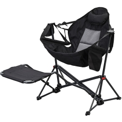 AINFOX Hammock Camping Chair, Camping Chair Rocker, Swinging Chair Withwith Removable Footrest