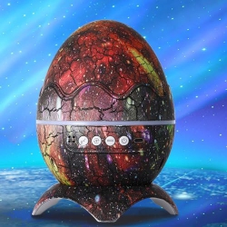 GREEN SCENIC Egg-Shaped Projector 4-In-1 Northern Lights Projector Night Light Dinosaur Egg Aurora Starlight Projector Night Light (Red)