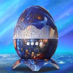 GREEN SCENIC Egg-Shaped Projector 4-In-1 Northern Lights Projector Night Light Dinosaur Egg Aurora Starlight Projector Night Light (Blue)