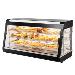 VEVOR 3-Tier Commercial Food Warmer Display, 1500W Food Display Warmer \w Light, Adjustable Shelf And Temperature Display, 86℉~185℉ Steam