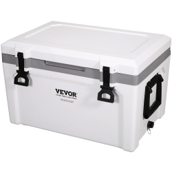VEVOR 52 Qt Insulated Portable Cooler, Holds 50 Cans, Ice Retention Hard Cooler \w Heavy Duty Handle, Ice Chest Lunch Box for Camping, Beach
