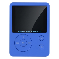 GREEN SCENIC Ultra-Thin Mp4 Player - 16GB Tf Card Included | Mp3/amv Playback | Music Player | Lightweight And Portable Walkman In Blue