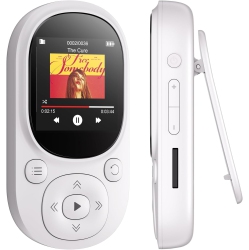 GREEN SCENIC Bluetooth 5.0 Mp3 Player - Mini Card P3 Player - Clip-On Sports Design, Pedometer/recorder/fm Radio [White 32GB]