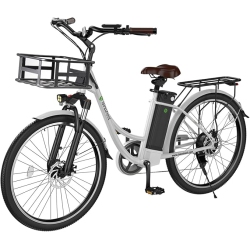 ISINWHEEL U2 Electric Bike With Basket(500W Motor/ 90Km Range/ 32Km/h Top Speed/26" Tires/shimano 7 Speed/dual Suspension/ul 2271/2789 Certified) -