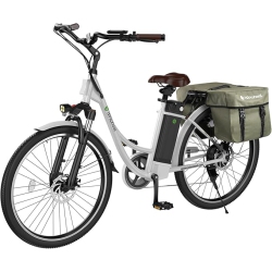 ISINWHEEL U2 Electric Bike \w Saddle Bag(500W Motor/ 90Km Range/ 32Km/h Top Speed/26" Tires/shimano 7 Speed/dual Suspension/ul 2271/2789 Certified)