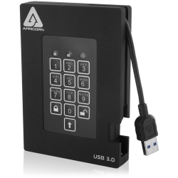 APRICORN A25-3Pl256-1000F Aegis Padlock Fortress With Integrated USB 3.0 Cable (A25-3Pl256-1000F)