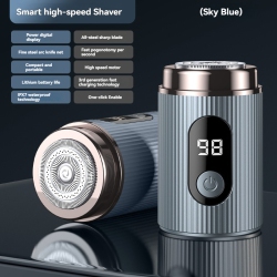 GREEN SCENIC Mini Electric Shaver, Portable Shaver, Portable Shaver Car Full Body Washable Rechargeable - In Gray