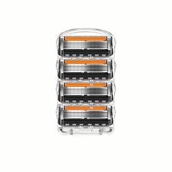 GREEN SCENIC Five-Layer Blade 5-Layer Razor Mensao Manual Razor 5-Head Knife Holder 4 Heads [Orange] In Black