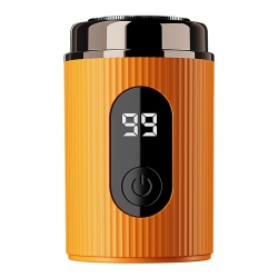 GREEN SCENIC Mini Electric Shaver, Portable Shaver, Portable Shaver Car Full Body Washable Rechargeable - In Orange