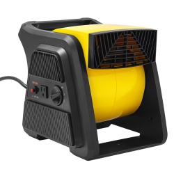 VEVOR 600 Cfm Pivoting Utility Fan, High Velocity Floor Blower for Cooling, Ventilating, Exhausting, 300° Blowing Angle Air Mover, Portable Carpet