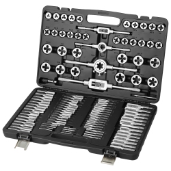 VEVOR 110-Piece Tap And Die Set, Include Metric Size M2 to M18, Bearing Steel Taps And Dies, Essential Threading Tool for Cutting Threads, With